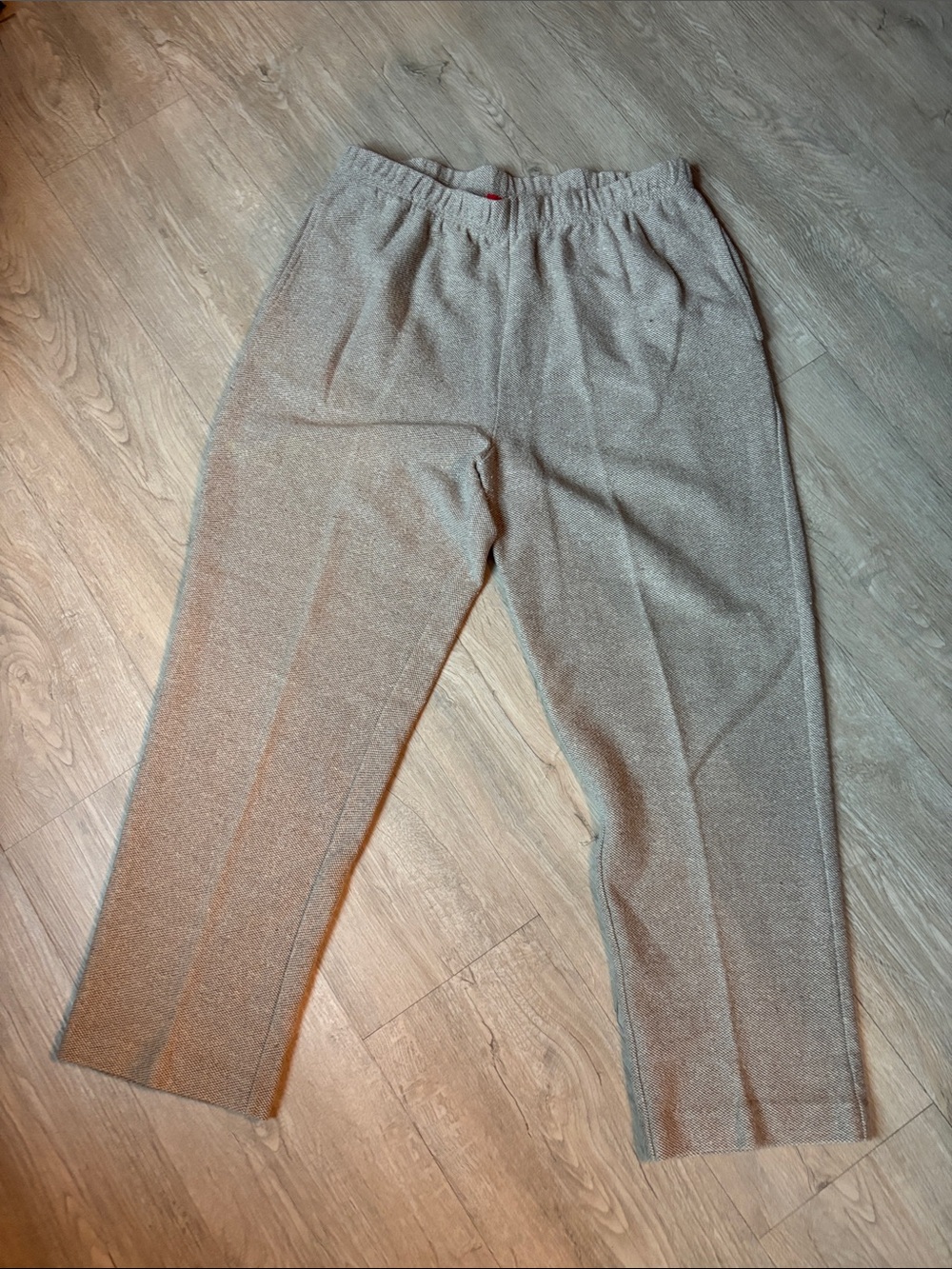 Liz Claiborne Women's Taupe Elastic-Waist Dress Pants
